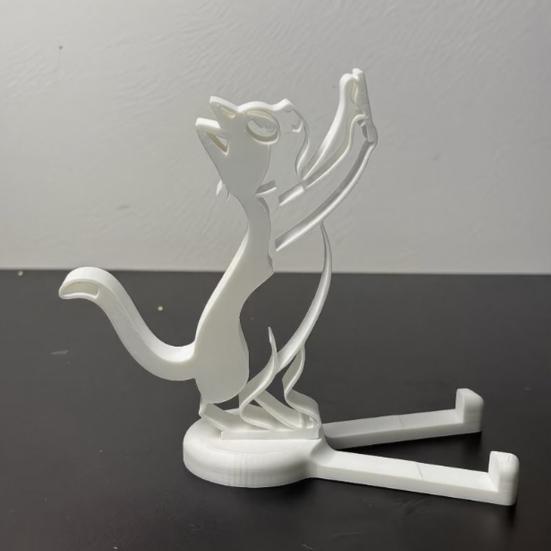 Портативная подставка для телефона 3D-печать, цельнолитая подставка, прочный держатель в форме лазающего кота, устойчивая поддержка для просмотра видео