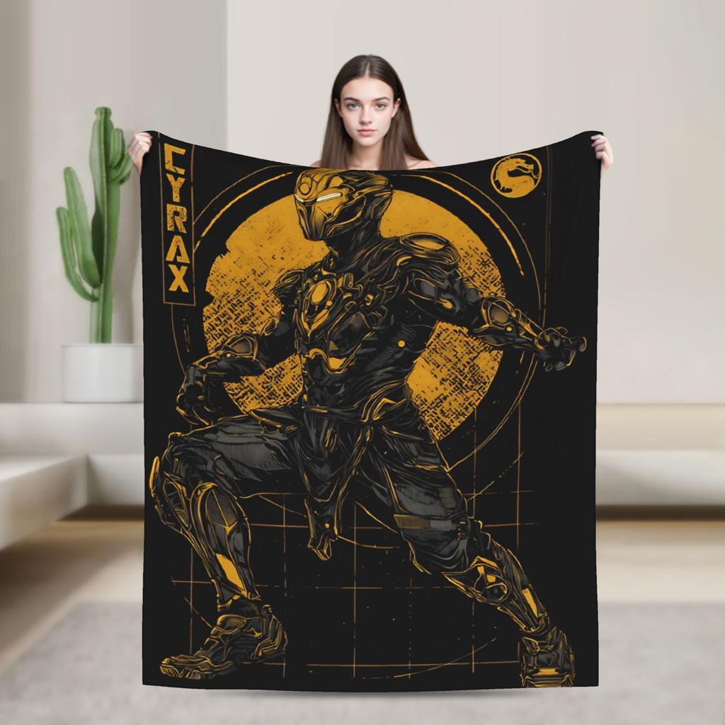 SubZero Mortal Kombat Knitted Blankets Plush Throw Blanket Bed Sofa Personalised UltraSoft Warm Bedspreads
