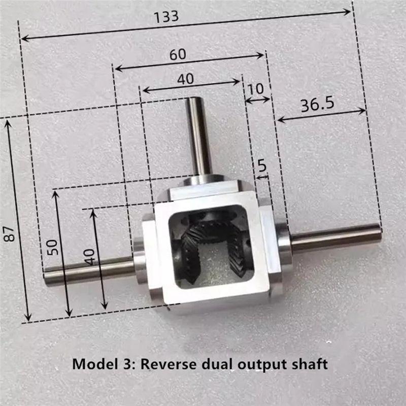 A68P-1:1 Cross Commutator Right Angle Drive Gearbox 1M 20T 8MM Spiral Bevel Gear Reducer