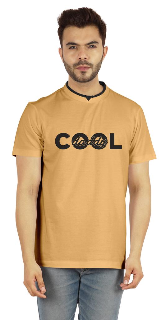 Inkmeso Men  S Graphic Printed   Cool Daddy  Tshirt For Dads Round Neck with V Cut Jersey