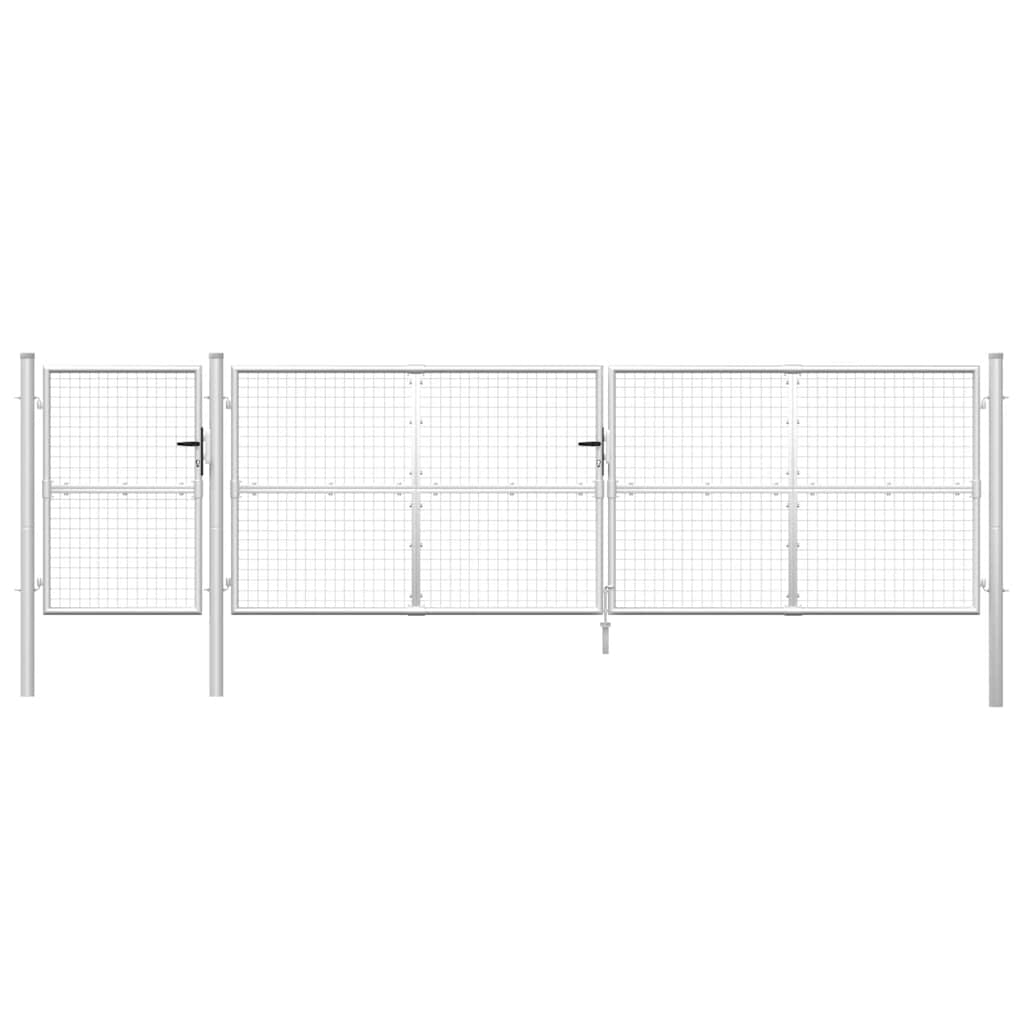Mesh Garden Gate Silver 500 x 125 cm Galvanized Steel