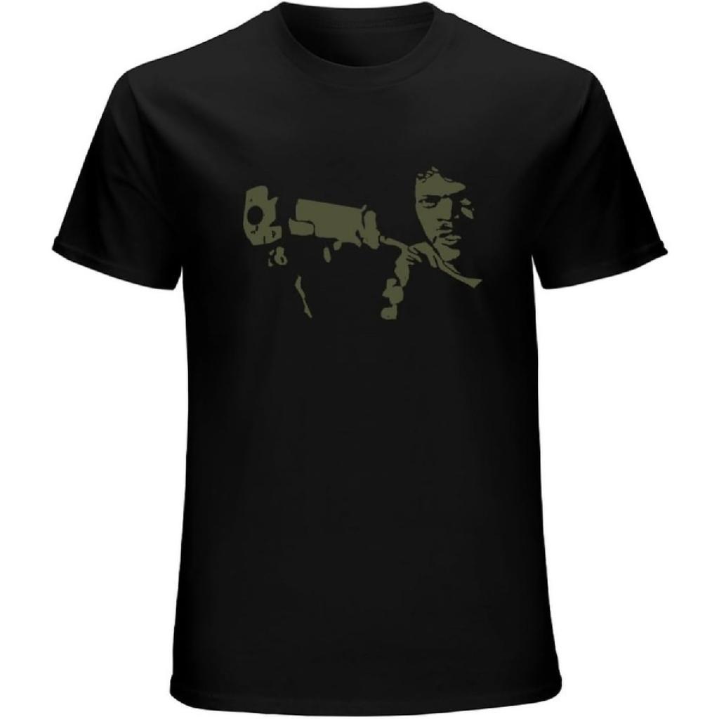 Cult Movie Pulp Mens with Bad Motherfuckers Jules-Men Fiction Shirt Vintage T Shirt Short Sleeve Funny Top Black
