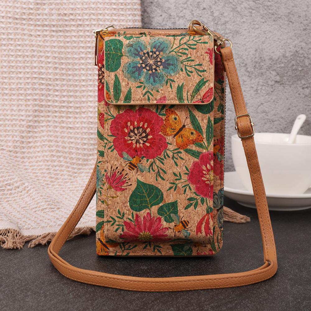 Retro Bohemian Style Wallet Flap Crossbody Bags Women Mini PU Leather Shoulder Purses and Handbags for Girls Ladies Phone Flower Designer Bag