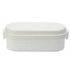 Miyoshi Seisakusho Lunch Box with Integrated Ice Pack Dome M Milk White GEL-COOL 0101-0166