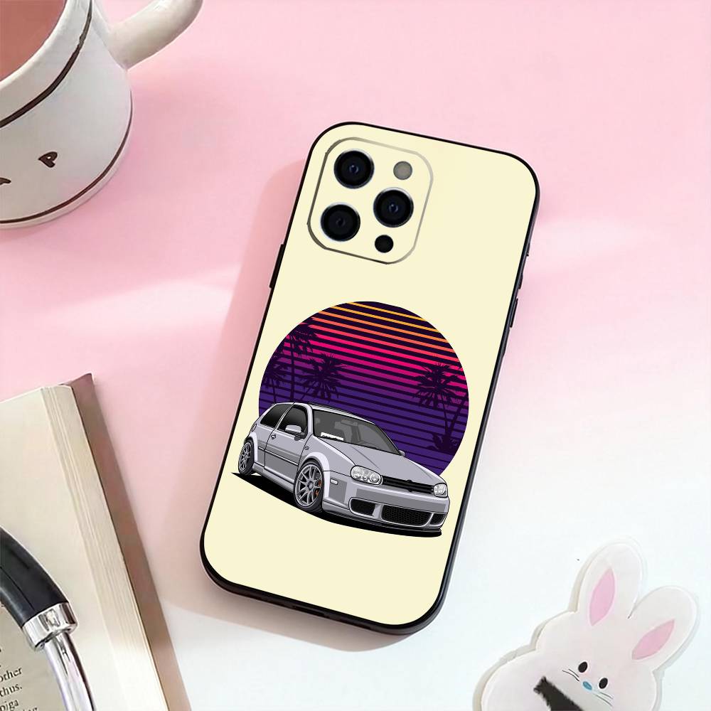 Крутой чехол для телефона G-Golf Car, силиконовый, мягкий, для iPhone 17, 16, 15, 14, 13, 12, 11, XS, Plus, Pro, Max