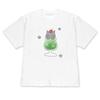 Korean Kawaii Pink Bunny Graphic Tshirt Short Sleeve for Wome Unisex Cute Casual Versatile Black Crew Neck Tee Top Minimalist