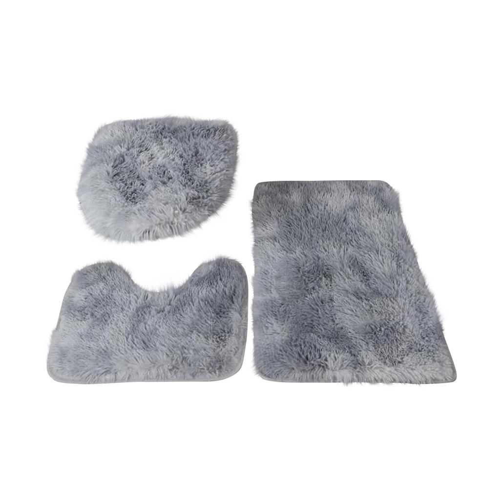 Мягкий коврик из ультратонкого волокна для ванной, набор из 3 штук, плюшевый коврик для ванной, чехол на сиденье для унитаза, впитывающий коврик для ванной, машинная стирка