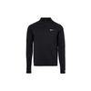 Stand Collar Solid Color Half Zip Water Resistant Raglan Long Sleeve T-Shirt Men Tops Black FB8565-010