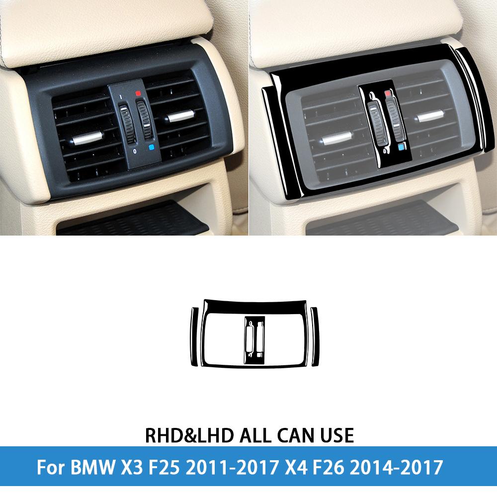 dsgur6 For BMW X3 F25 2011-2017 X4 F26 2014-2017Car Accessories Piano Black Interior Air Vent Taillight Console Trim Modified Sticker