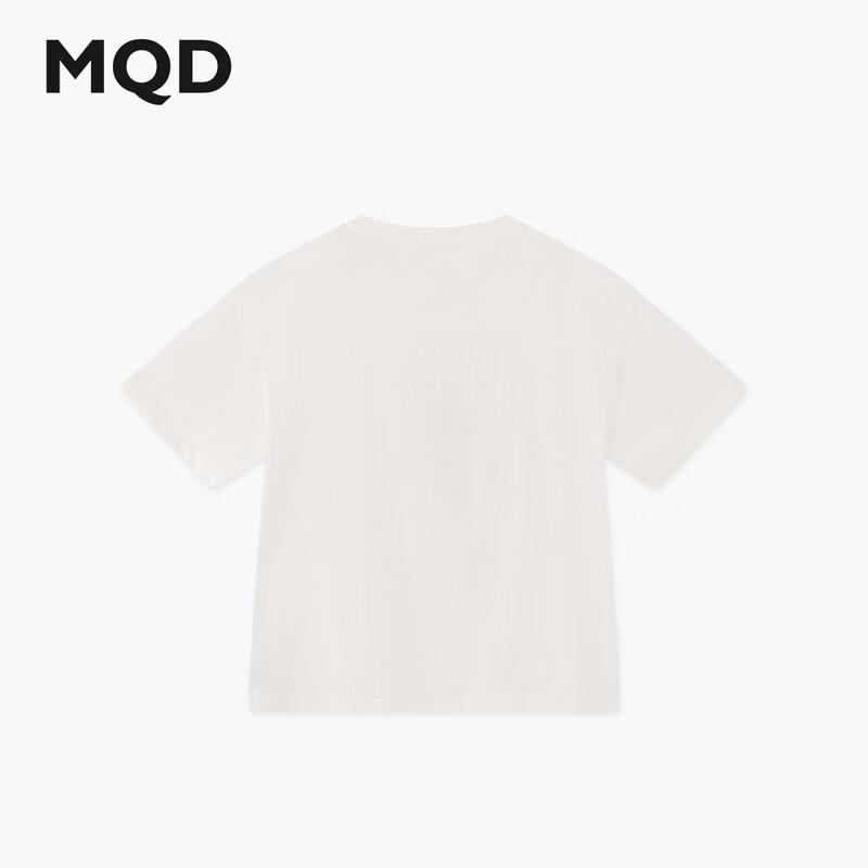 Детская футболка MQD с коротким рукавом, из чистого хлопка, с мультяшными буквами
