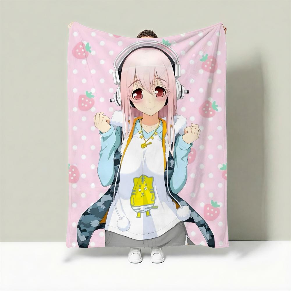 Персонаж S-Super Sonico Легкое одеяло 240 г Фланелевое мягкое для кожи для летнего охлаждения