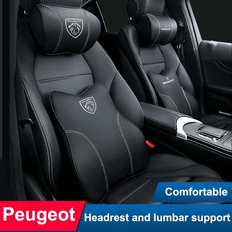 Car Seats Support Waist Cushion Headrests Lumbar Pillow For Peugeot 408 308 5008 208 2008 3008 Landtrek Rifter 508 301 108 608