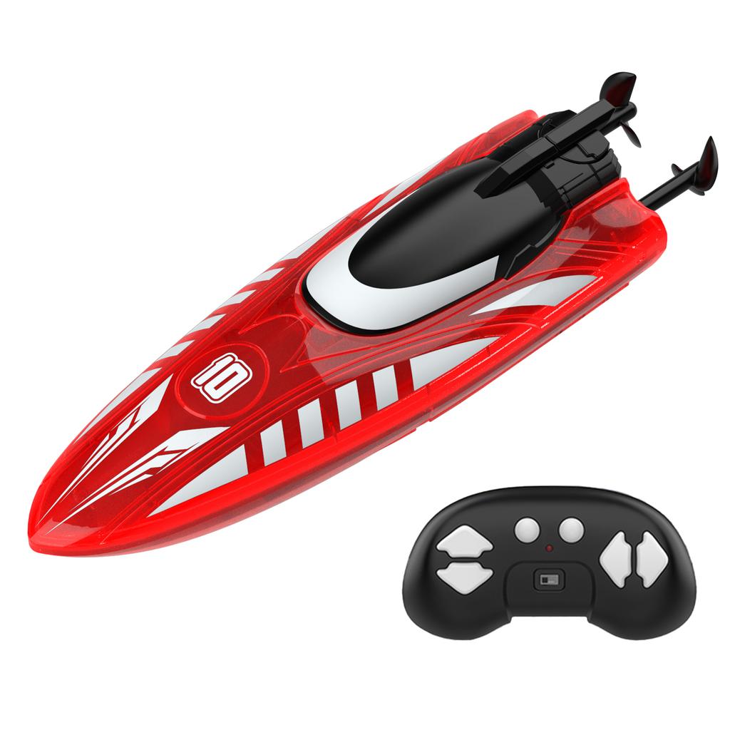 Радиоуправляемая лодка Трюковая лодка 2,4 ГГц Двусторонняя езда Игрушки для корабля Обнаружение воды Низкий заряд R