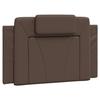 VidaXL Coussin de Tête de Lit, Oreiller de Lecture avec Fermeture à Glissière, Coussin de Lecture pour Lit Chambre, Marron 374769