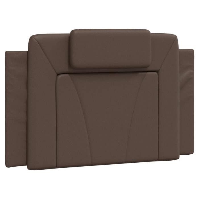 VidaXL Coussin de Tête de Lit, Oreiller de Lecture avec Fermeture à Glissière, Coussin de Lecture pour Lit Chambre, Marron 374769