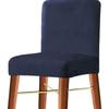 Velvet Stretch Chair Cover Silver Fox Fur Bar Dining Club Hotel Elastic Seat Slipcovers