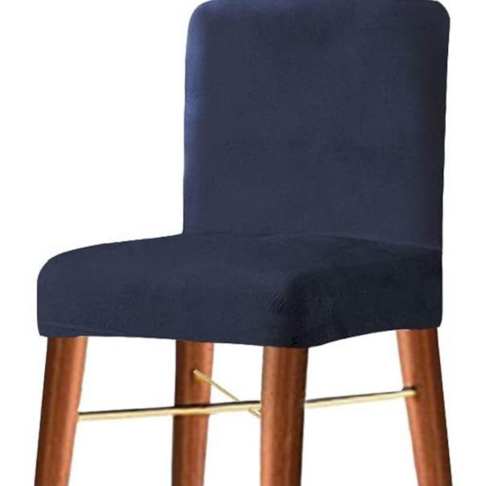 Velvet Stretch Chair Cover Silver Fox Fur Bar Dining Club Hotel Elastic Seat Slipcovers