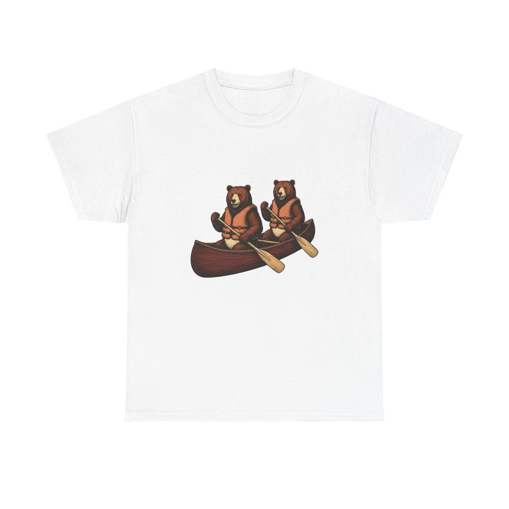 Bear Kayak Shirt Sports & Activities Outdoors Gift Women Retro Tee Kayak
