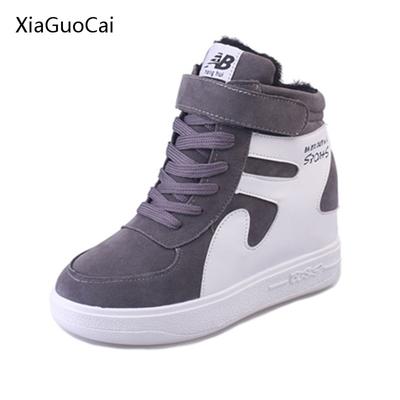 Модные новые брендовые дизайнерские женские зимние ботинки, увеличивающие рост, повседневные женские ботильоны для женщин из кожи X1120 35