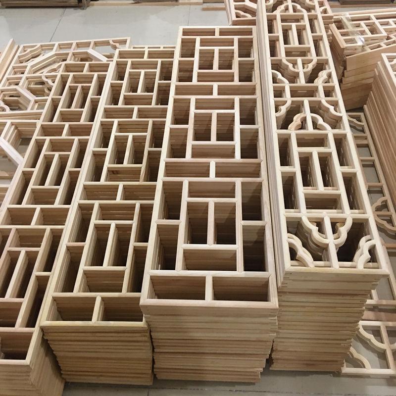 Antique Chinese Dongyang Solid Wood Windows and Doors: Fretwork Entrance Screens & Living Room Grille Partitions.