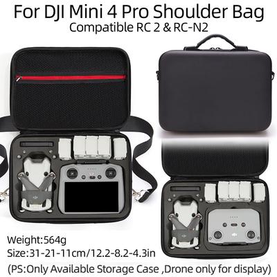 Для DJI Mini4 Pro Сумка для хранения Пульт дистанционного управления DJI Rc Портативный кейс для переноски Черный чехол Сумка для переноски Сумка для аксессуаров умного контроллера