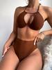 Push Up Bikini High Waist Women Swimsuits Female Swimwear Padded Biquini Solid Beachwear Bathing Suit Swimming Suit Bikinis Set