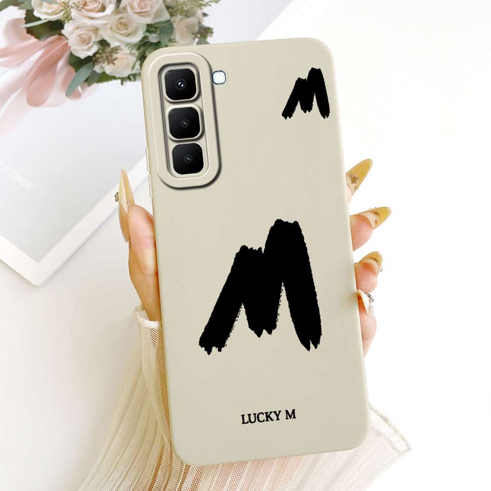 For Infinix Hot 70 5G X6895 Case New Design Letters A-Z Silicone Back Cover For Infinix Hot70 HOT 70 5G Phone Cases Bumper