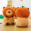 Soft Persimmon Capybara Stuffed Animal Toy Bedroom Decor Gifts Collectible