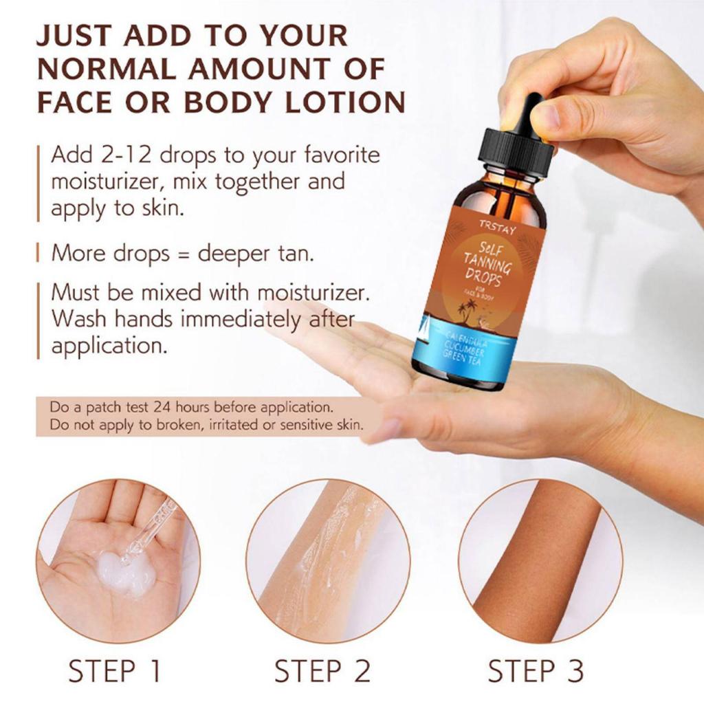 Капли для автозагара TRSTAY подходят для лица и всего тела, автоматический загар без солнечного света
