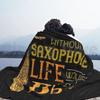 Saxophonist Saxophone Blanket For Sofa Bed Travel Saxophone Saxophonist Saxophone Player Music Musician Musical