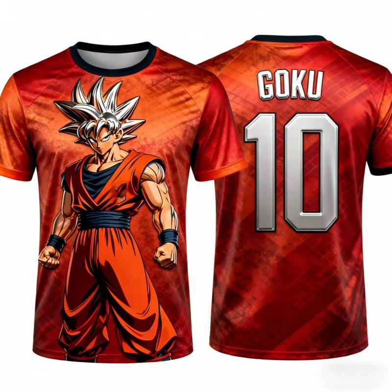2026 Новый Мужской Футболка с 3D-печатью Dragon Ball Goku Футбольная Майка Детская Аниме Футболка Специальная Футбольная Майка Унисекс Y2k