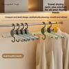 Portable Folding Clothes Hanger with Clips Multi-Purpose Plastic Hanger for Travel Home