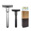 Adjustable Classic Manual Razor With 5 Razor Blades Stainless Steel Double Edge Safety Razor For Men's Shaving Barber Tool