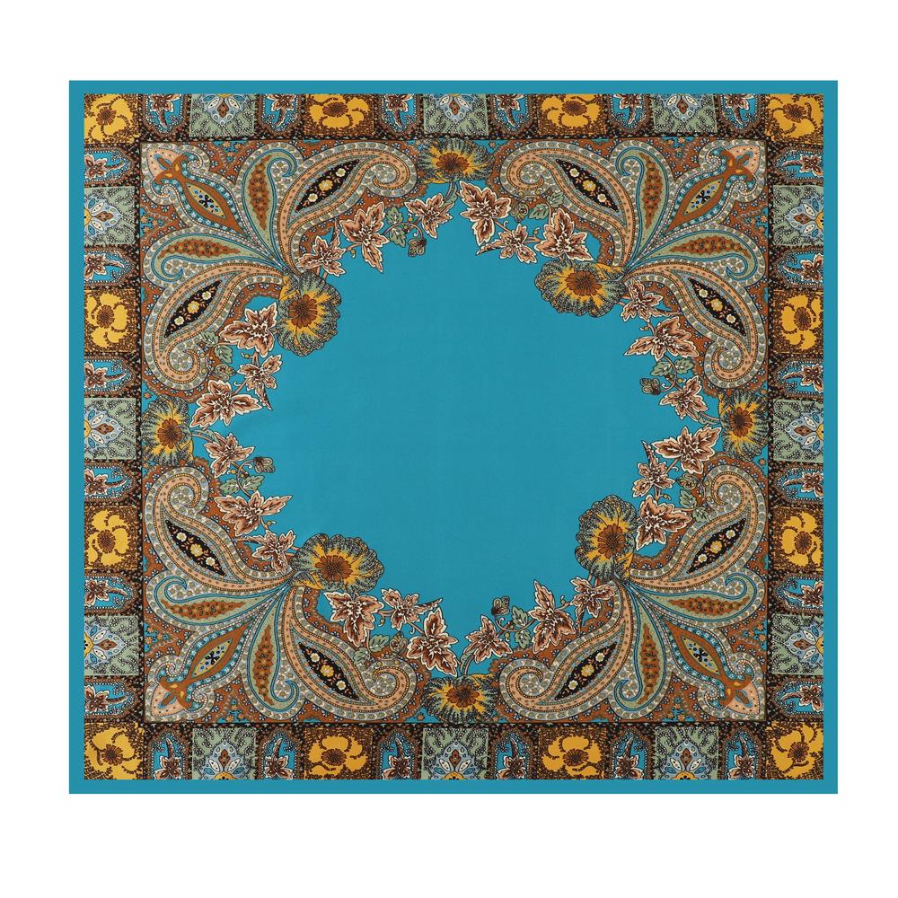 Women’s Fashionable and Versatile Faux Silk Headscarf with Cashew Nut Pattern