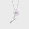 S925 Cherry Blossom Ожерелье Женское Sweet ins Универсальная Ключичная Цепочка Ювелирные Изделия Нишевый Дизайн Sweet Wind Подвеска