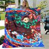 Anime Cartoon Demon Slayer Blanket,Flannel Blanket Throw Blanket,Sherpa Warm Children's Blanket for Living Room Bedroom Beds
