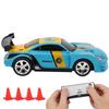 Mini RC Car with Can Box Power Induction Fourway Remote Control APP Dual Mode Child Toy Model(Blue )