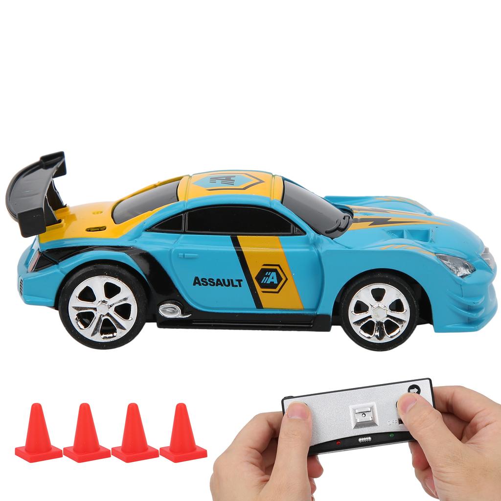 Mini RC Car with Can Box Power Induction Fourway Remote Control APP Dual Mode Child Toy Model(Blue )
