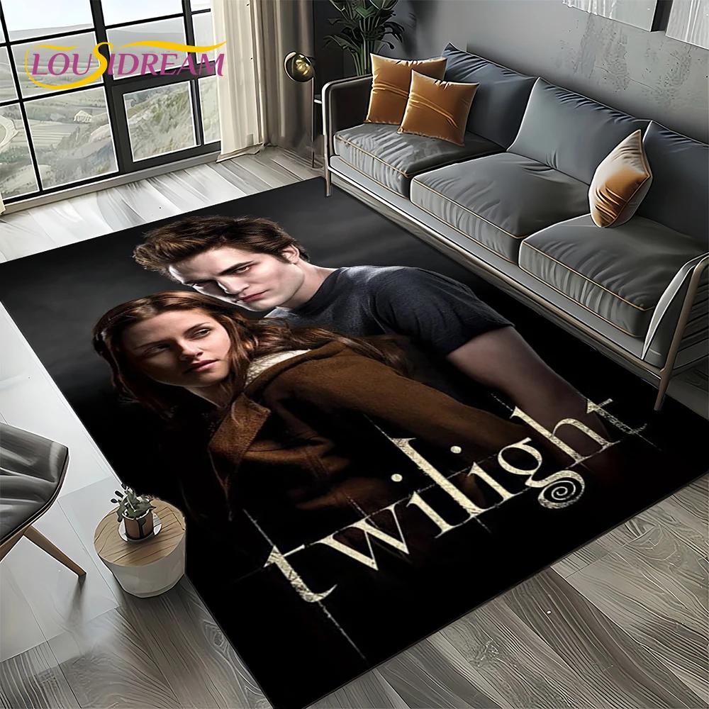 Twilight Saga Series Edward Bella Movie Carpet Rug for Living Room Bedroom Home Sofa Decoration,Kids Area Rug Non-slip Floor Mat