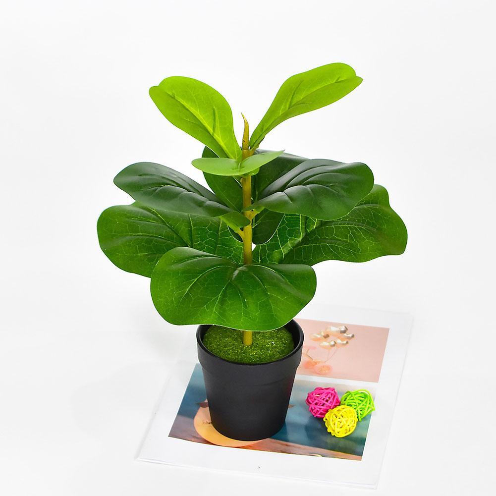 28/50cm Artificial Fiddle Leaf Fig Tree Faux Plants Greenery Bush Outdoor Ficus For Courtyard D F3D3