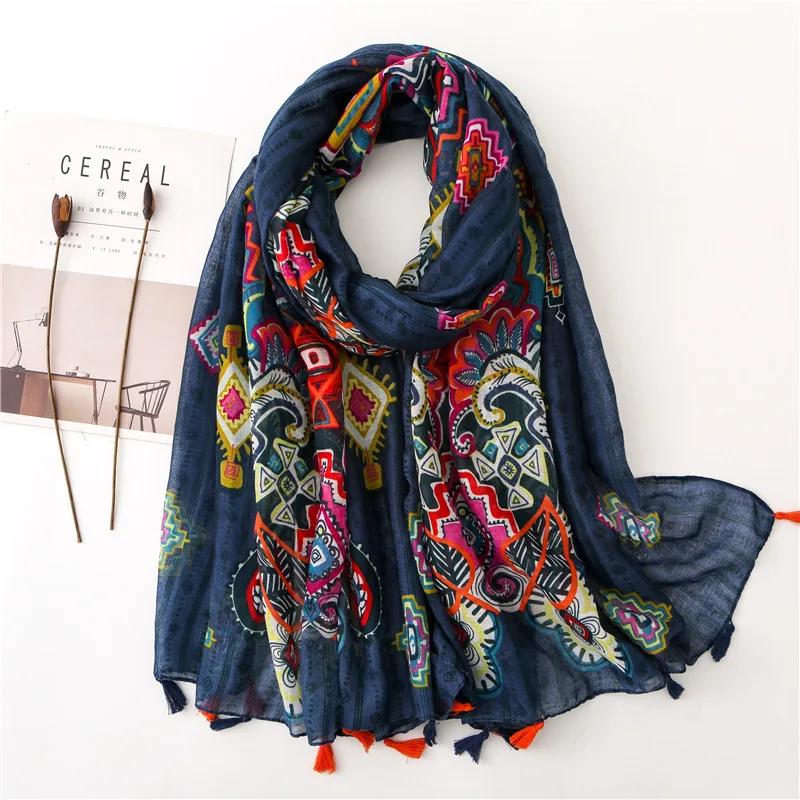 180*85cm Large Silk Satin Scarf Hijab Women Print Spring New Shawl Wrap Female Hand Foulard Pashmina Travel Echarpe NEW