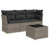 VidaXL Salon de Jardin avec Coussins 4 pcs, Canapés avec Pieds Réglables, Ensemble de Meubles d'Extérieur Patio Terrasse, 3249059