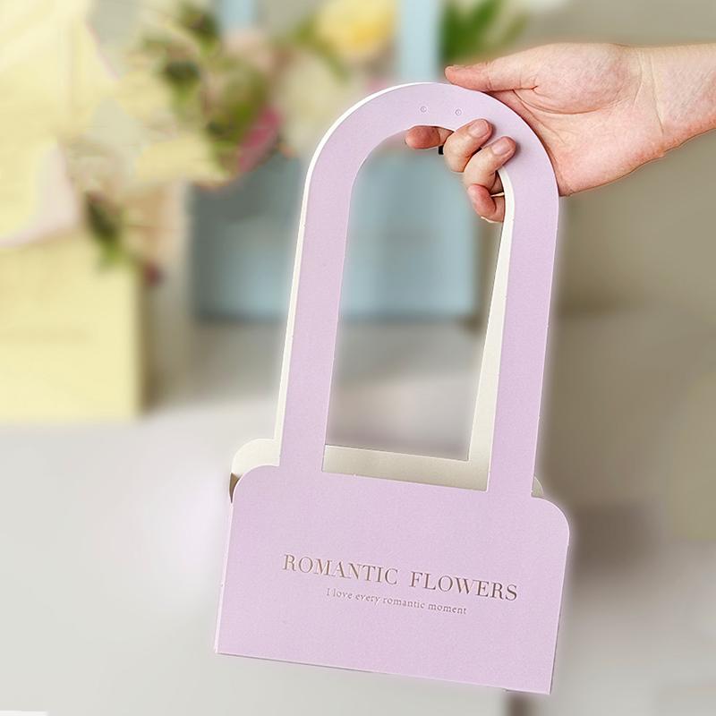 5 шт./уп. Упаковка Декоративные аксессуары Переносная цветочная коробка Материал для упаковки цветов Цветочная корзина Складная 4 цвета