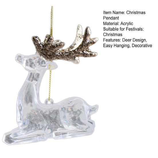 Рождественское украшение на елку Стоящий олень Чашка Дизайн крыльев бабочек Блестящее подвесное украшение Праздничный сезон Домашний декор