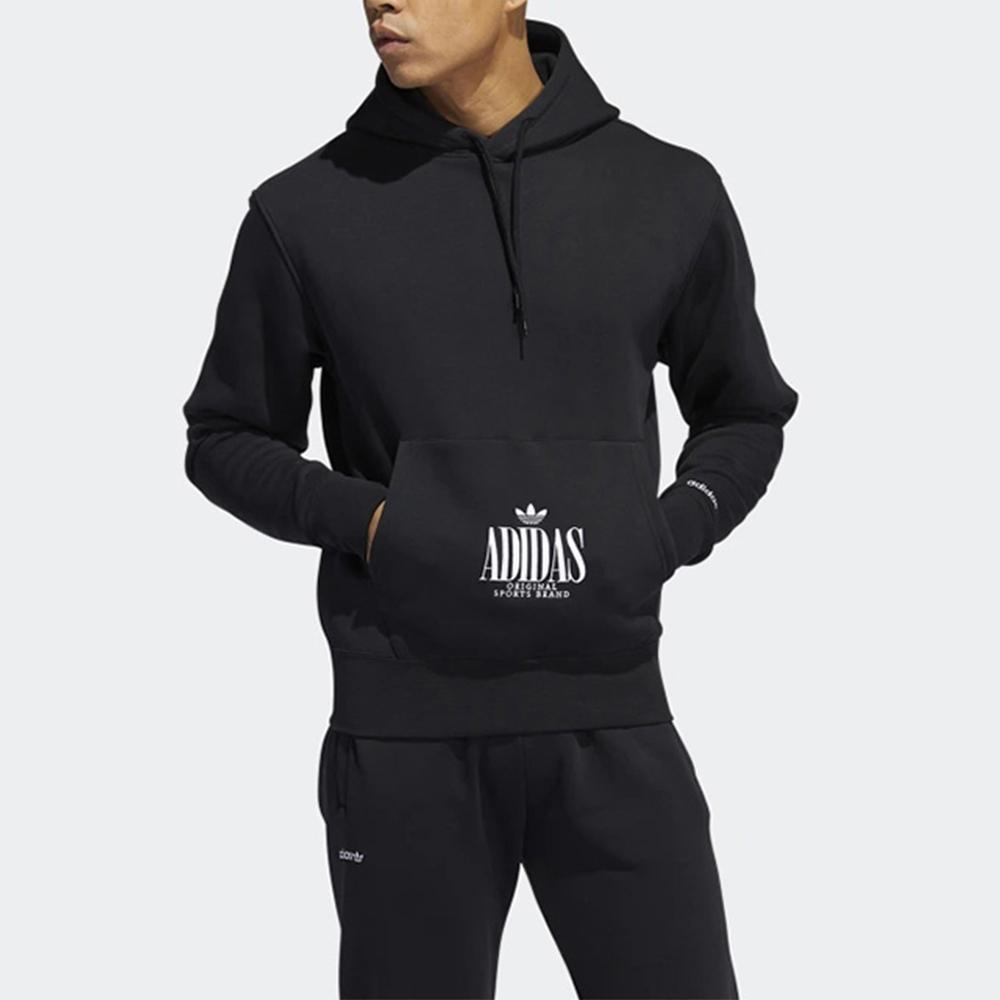 adidas Мужская черная толстовка Originals с надписью Trefoil Script H32327