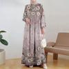 Ethnic Pattern Polyester Long Skirt With Wide Waist For Casual And Formal Wear