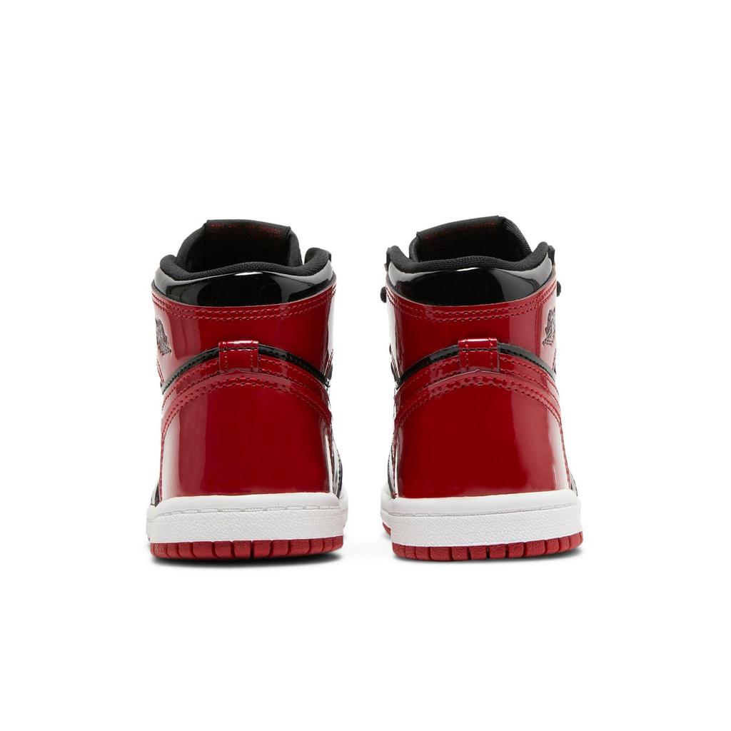 Air Jordan 1 Retro High OG Toddler 'Patent Bred' (Unisex) Black / Varsity Red / White Toddler Shoes AQ2665 063