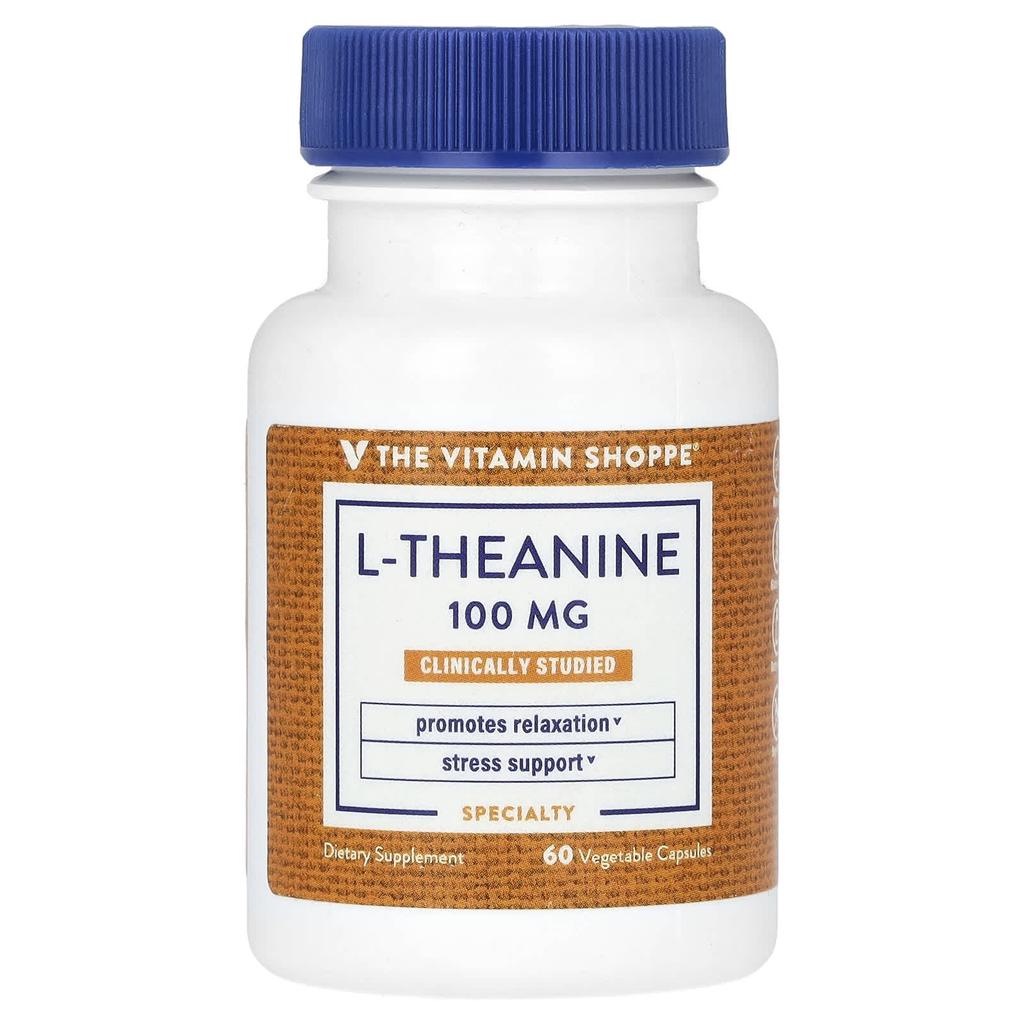 the Vitamin Shoppe L-theanine, 100mg, 60 Veggie Capsules