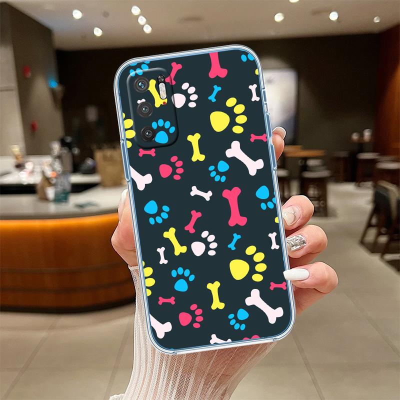 NH19 dog footprint Paw Transparent Phone Case for Motorola Moto Edge 20 30 40 50 S30 Fusion Ultra Pro Neo Lite + G200 G23