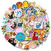 50 Color Small Fresh Style Decorative Stickers Landscape Animal Text Not Repeated Waterproof Decorative Stickers Cross